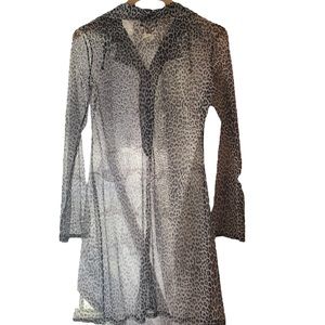 Shear long sleeve cardigan